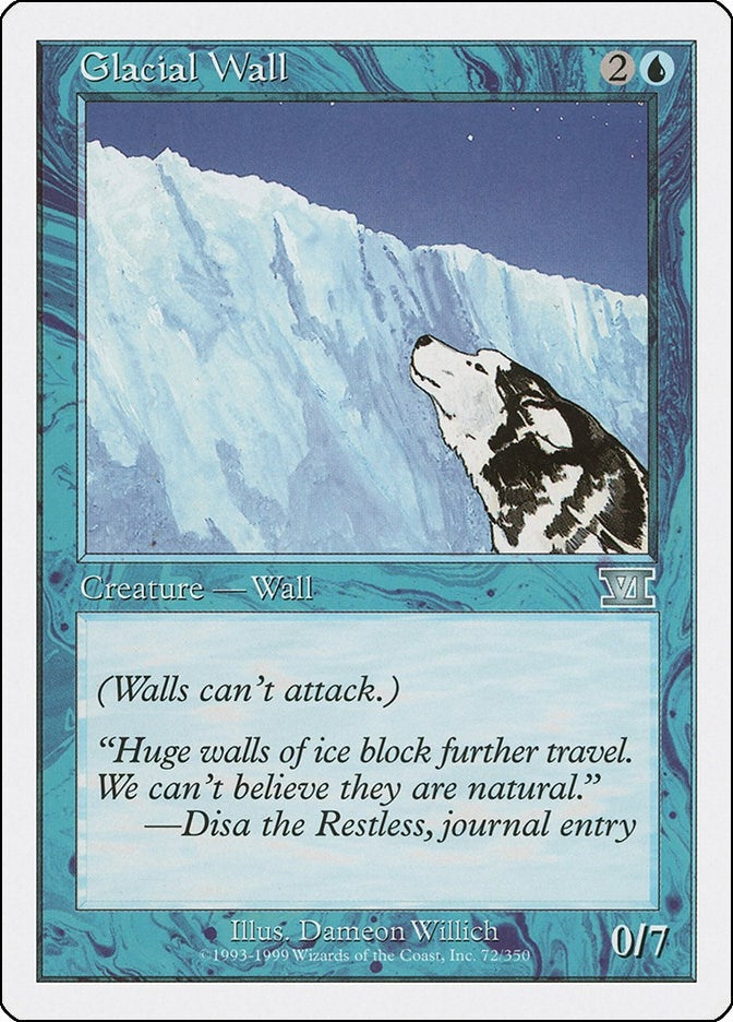 Image for Glacial Wall (72) - Magic: The Gathering