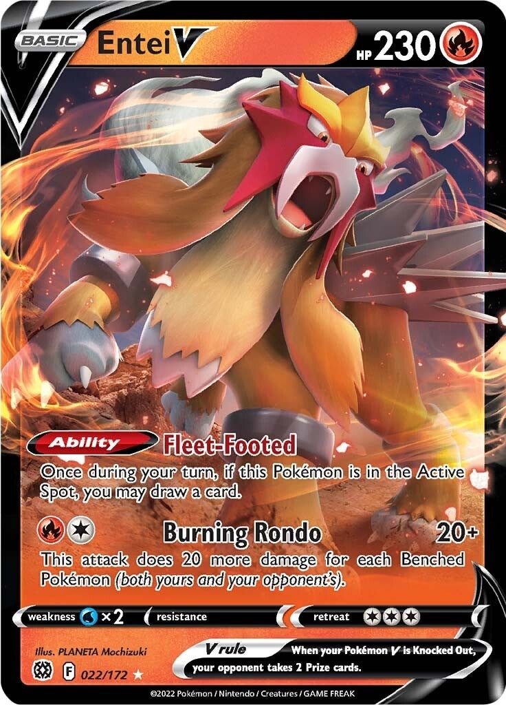 Image for Entei V (022/172) - Pokemon