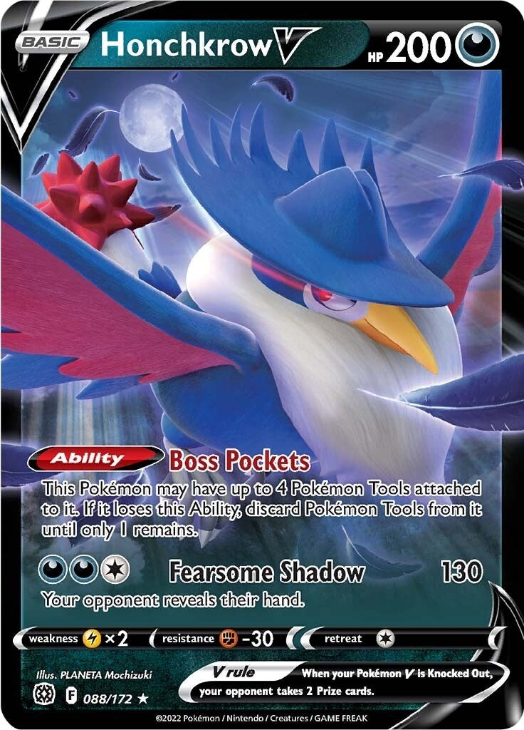 Image for Honchkrow V (088/172) - Pokemon