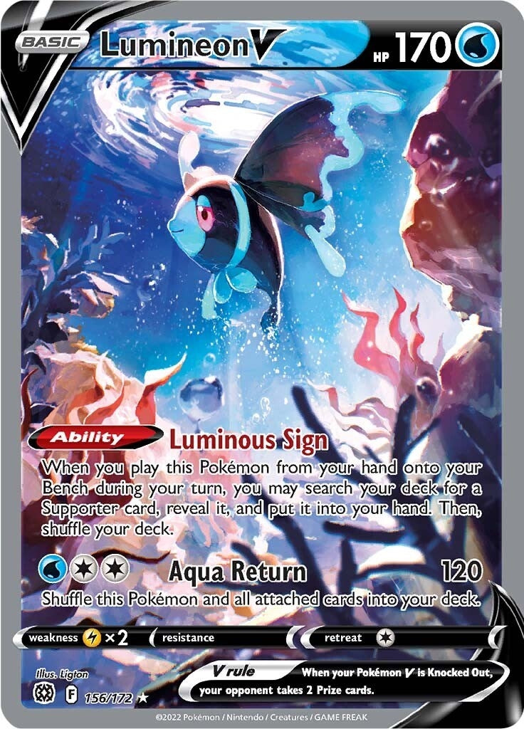 Image for Lumineon V (Alternate Full Art) (156/172) - Pokemon