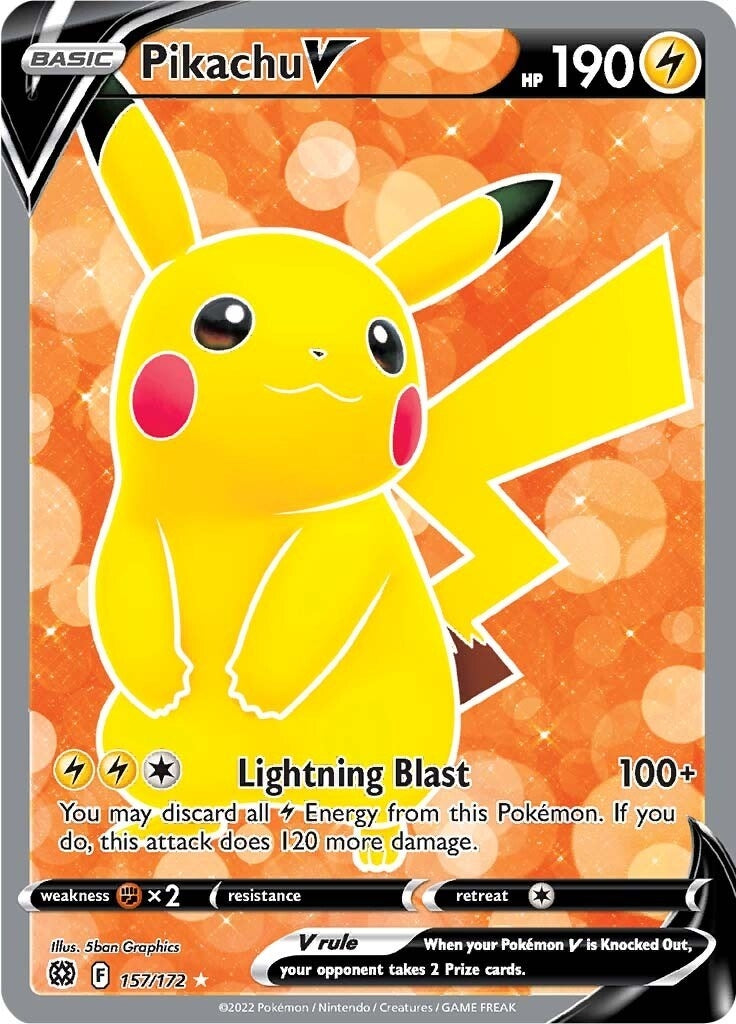 Image for Pikachu V (Full Art) (157/172) - Pokemon