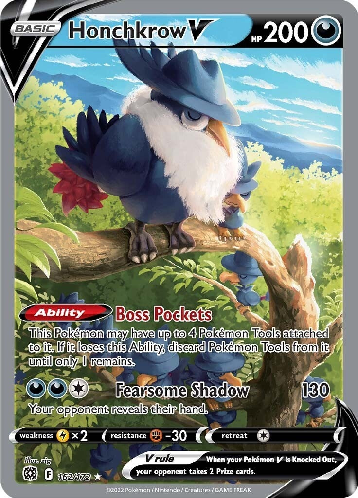 Image for Honchkrow V (Alternate Full Art) (162/172) - Pokemon