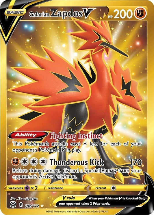 Image for Galarian Zapdos V (Secret) (182/172) - Pokemon