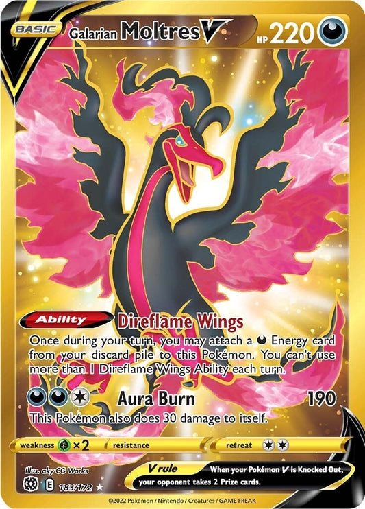 Image for Galarian Moltres V (Secret) (183/172) - Pokemon