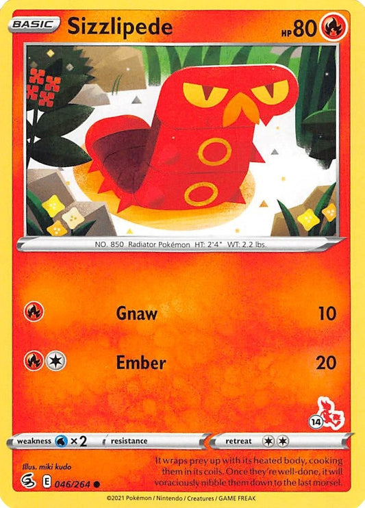 Image for Sizzlipede - 046/264 (#14 Cinderace Stamped) (046/264) - Pokemon