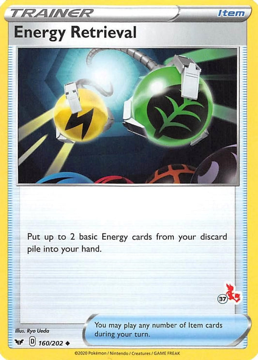 Image for Energy Retrieval - 160/202 (#37 Cinderace Stamped) (160/202) - Pokemon