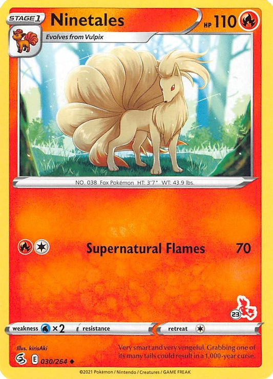 Image for Ninetales - 030/264 (#23 Cinderace Stamped) (030/264) - Pokemon