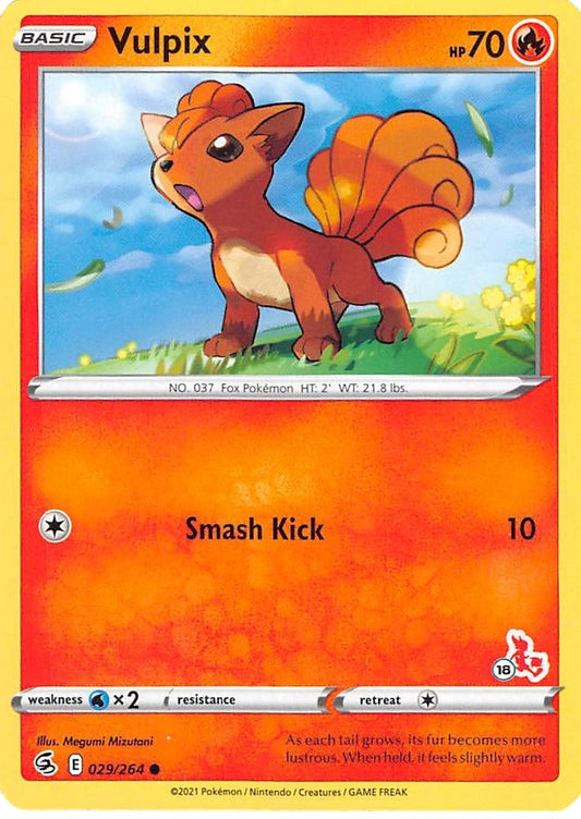 Image for Vulpix - 029/264 (#18 Cinderace Stamped) (029/264) - Pokemon