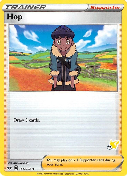 Image for Hop - 165/202 (#13 Pikachu Stamped) (165/202) - Pokemon