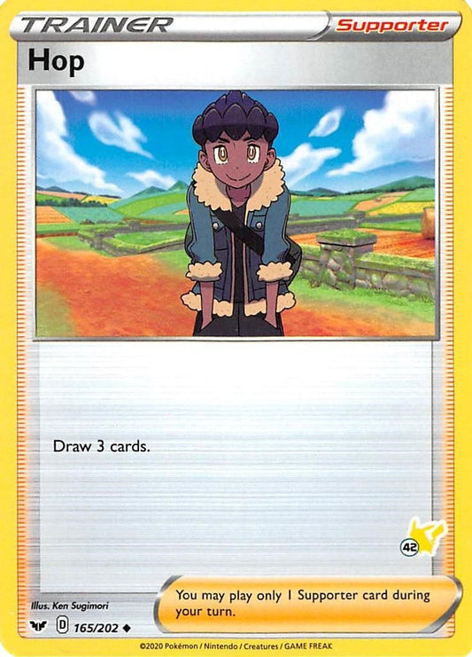 Image for Hop - 165/202 (#42 Pikachu Stamped) (165/202) - Pokemon
