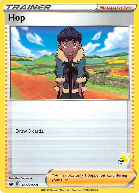 Image for Hop - 165/202 (#54 Pikachu Stamped) (165/202) - Pokemon