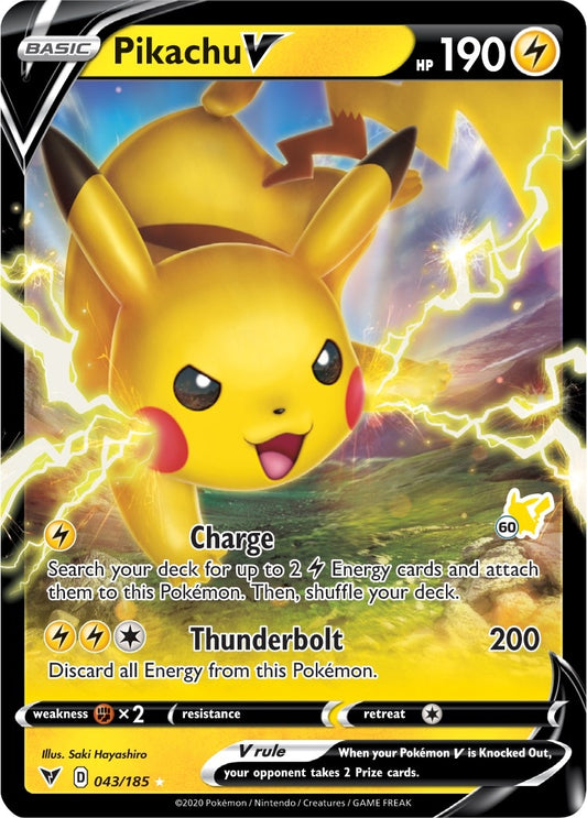 Image for Pikachu V - 043/185 (#60 Pikachu Stamped) (043/185) - Pokemon