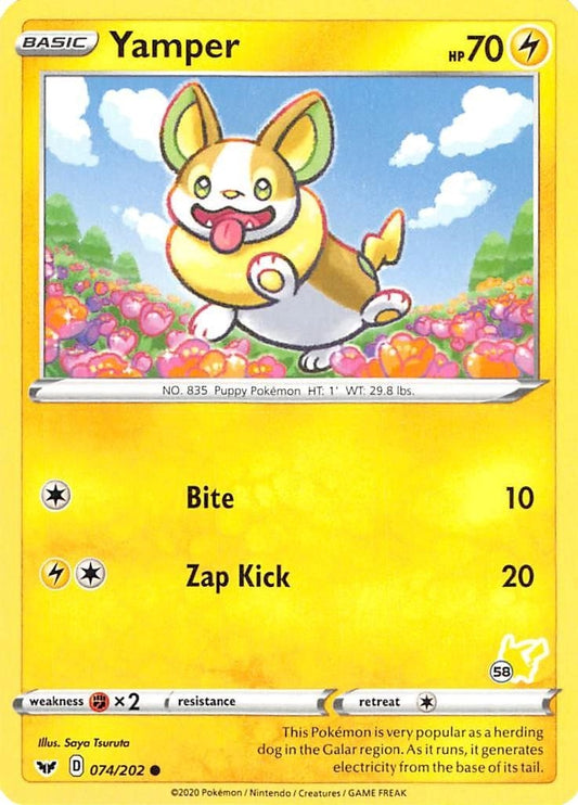 Image for Yamper - 074/202 (#58 Pikachu Stamped) (074/202) - Pokemon