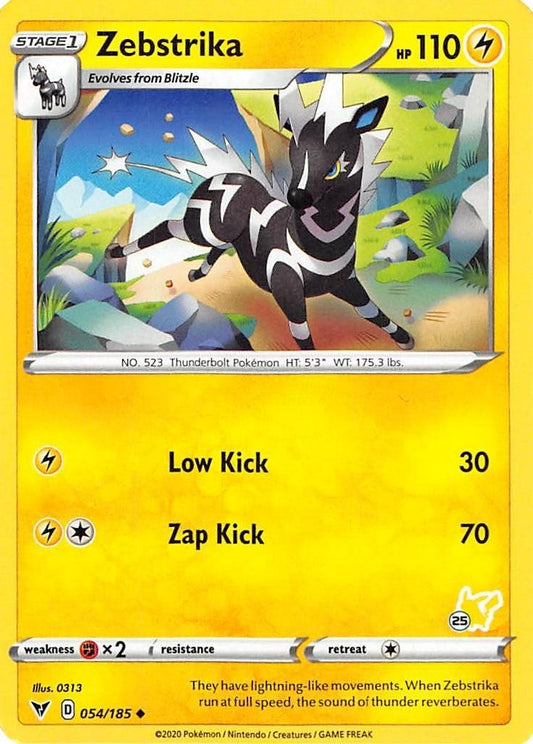 Image for Zebstrika - 054/185 (#25 Pikachu Stamped) (054/185) - Pokemon