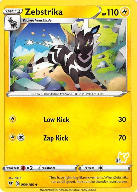 Image for Zebstrika - 054/185 (#34 Pikachu Stamped) (054/185) - Pokemon
