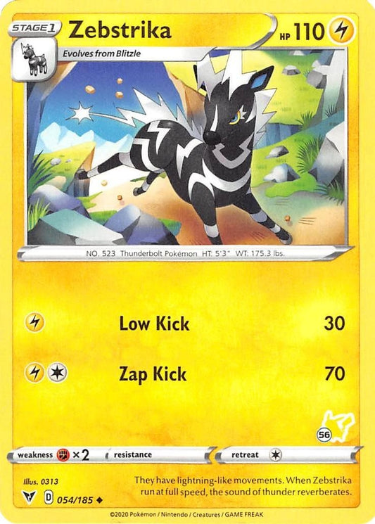 Image for Zebstrika - 054/185 (#56 Pikachu Stamped) (054/185) - Pokemon