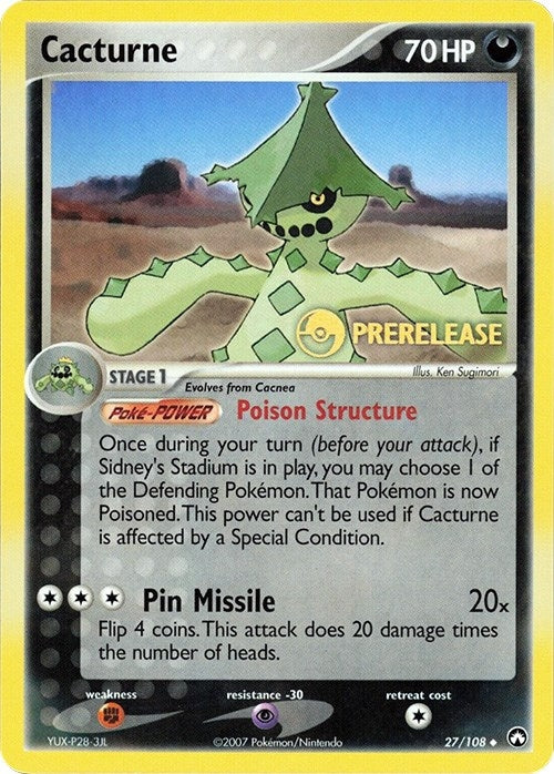 Image for Cacturne - 27/108 (Prerelease) (027/108) - Pokemon