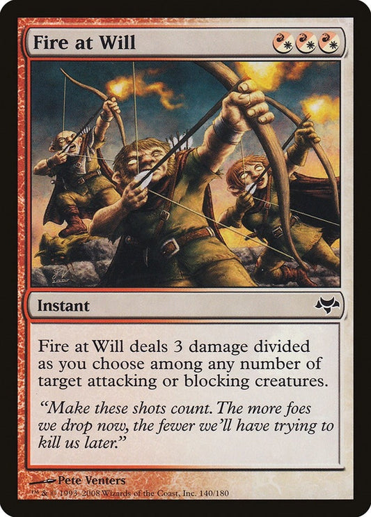 Image for Fire at Will (140) - Magic: The Gathering