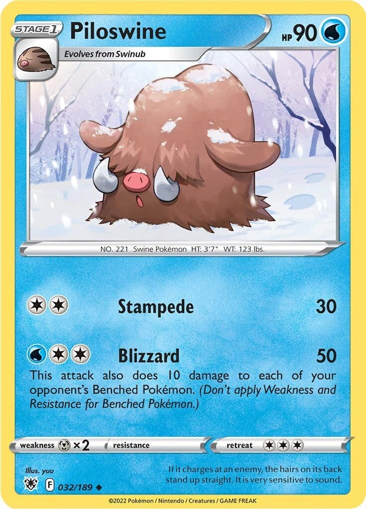 Image for Piloswine (032/189) - Pokemon