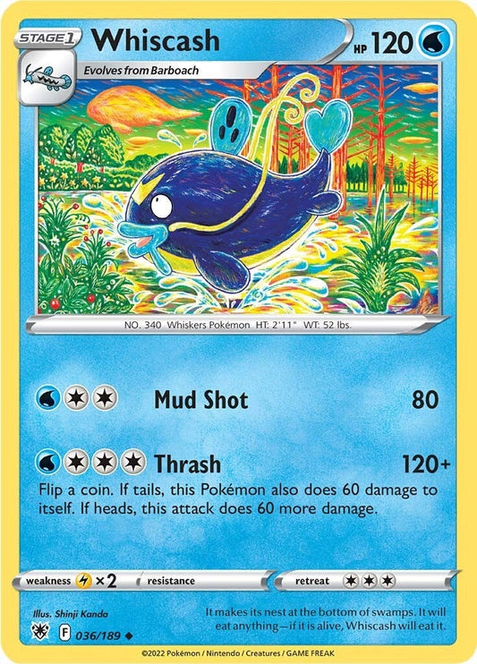 Image for Whiscash (036/189) - Pokemon
