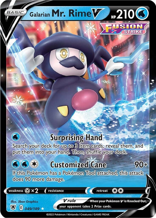 Image for Galarian Mr. Rime V (049/189) - Pokemon