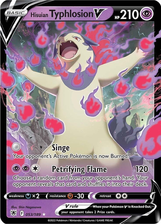 Image for Hisuian Typhlosion V (053/189) - Pokemon