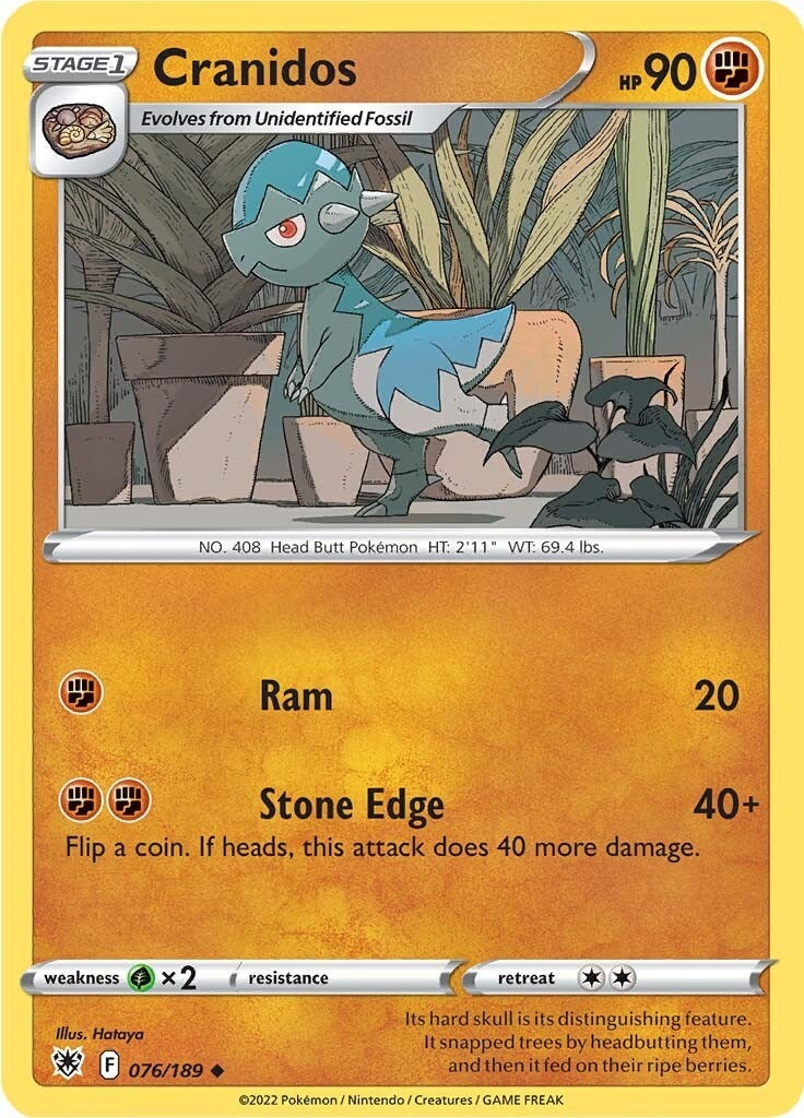 Image for Cranidos (076/189) - Pokemon