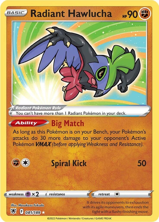 Image for Radiant Hawlucha (081/189) - Pokemon