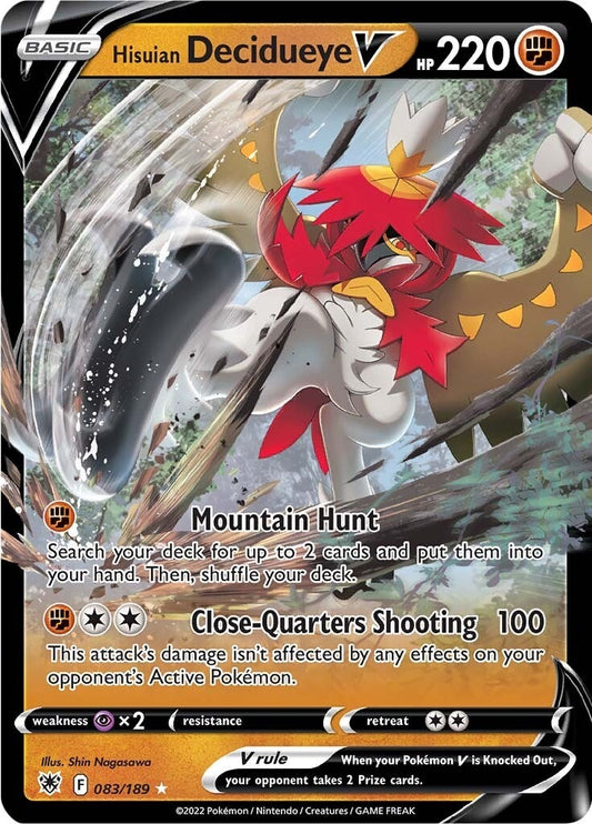 Image for Hisuian Decidueye V (083/189) - Pokemon
