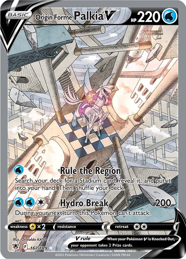 Image for Origin Forme Palkia V (Alternate Full Art) (167/189) - Pokemon