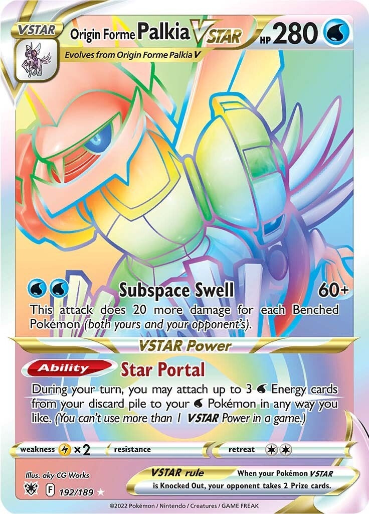 Image for Origin Forme Palkia VSTAR (Secret) (192) (192/189) - Pokemon