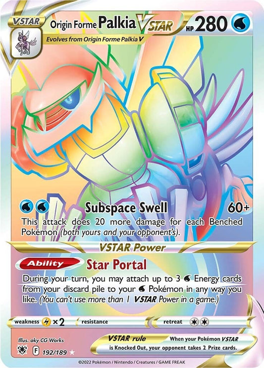 Image for Origin Forme Palkia VSTAR (Secret) (192) (192/189) - Pokemon