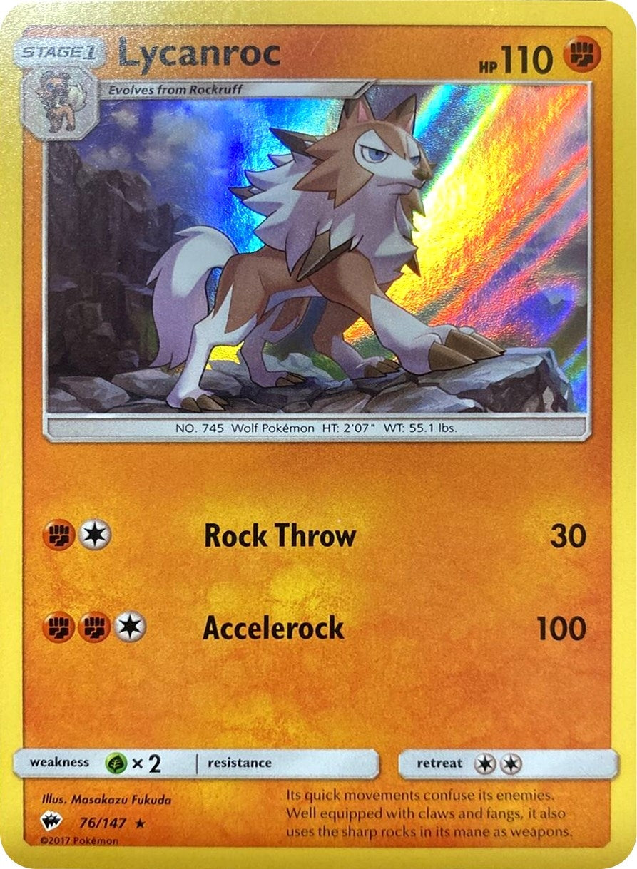 Image for Lycanroc - 76/147 (Water Web Holo) (076/147) - Pokemon