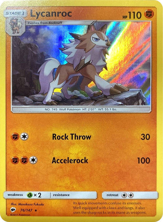 Image for Lycanroc - 76/147 (Water Web Holo) (076/147) - Pokemon