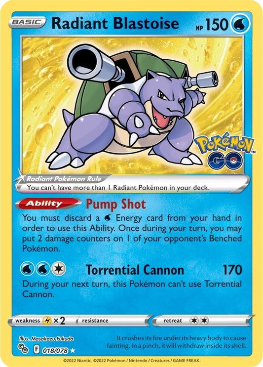 Image for Radiant Blastoise (018/078) - Pokemon
