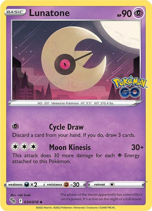 Image for Lunatone (034/078) - Pokemon
