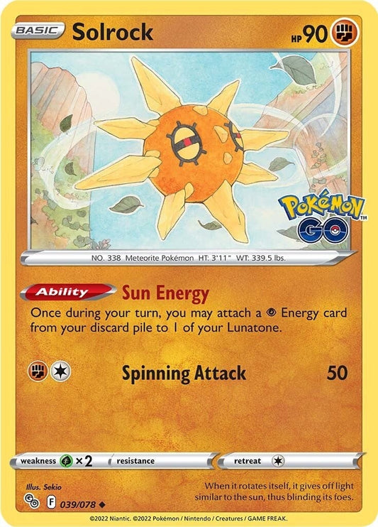 Image for Solrock (039/078) - Pokemon