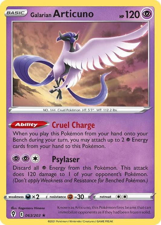 Image for Galarian Articuno (063/203) - Pokemon