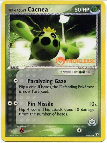 Image for Team Aqua's Cacnea - 24/95 (Prerelease) (024/095) - Pokemon