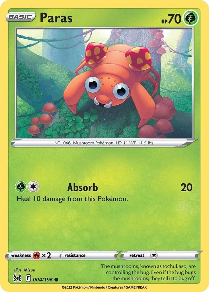 Image for Paras (004/196) - Pokemon