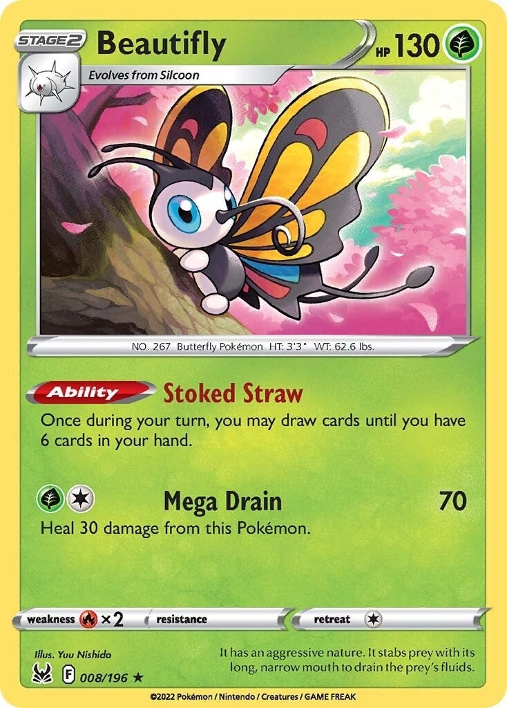 Image for Beautifly (008/196) - Pokemon