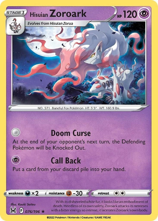 Image for Hisuian Zoroark (076/196) - Pokemon