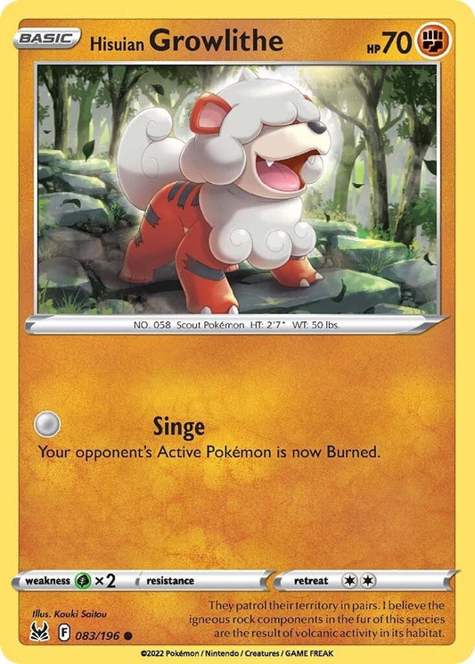 Image for Hisuian Growlithe (083/196) - Pokemon