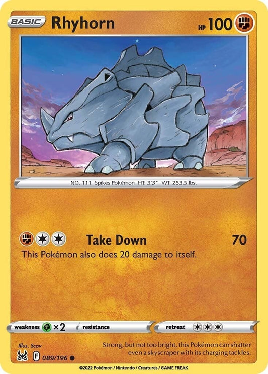 Image for Rhyhorn (089/196) - Pokemon