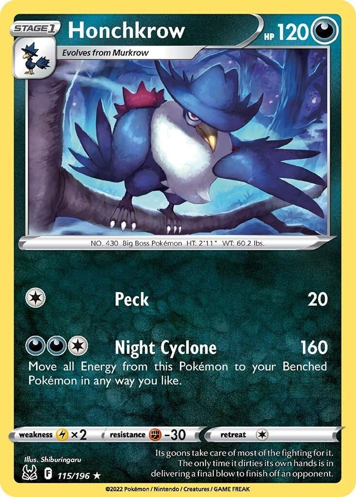 Image for Honchkrow (115/196) - Pokemon