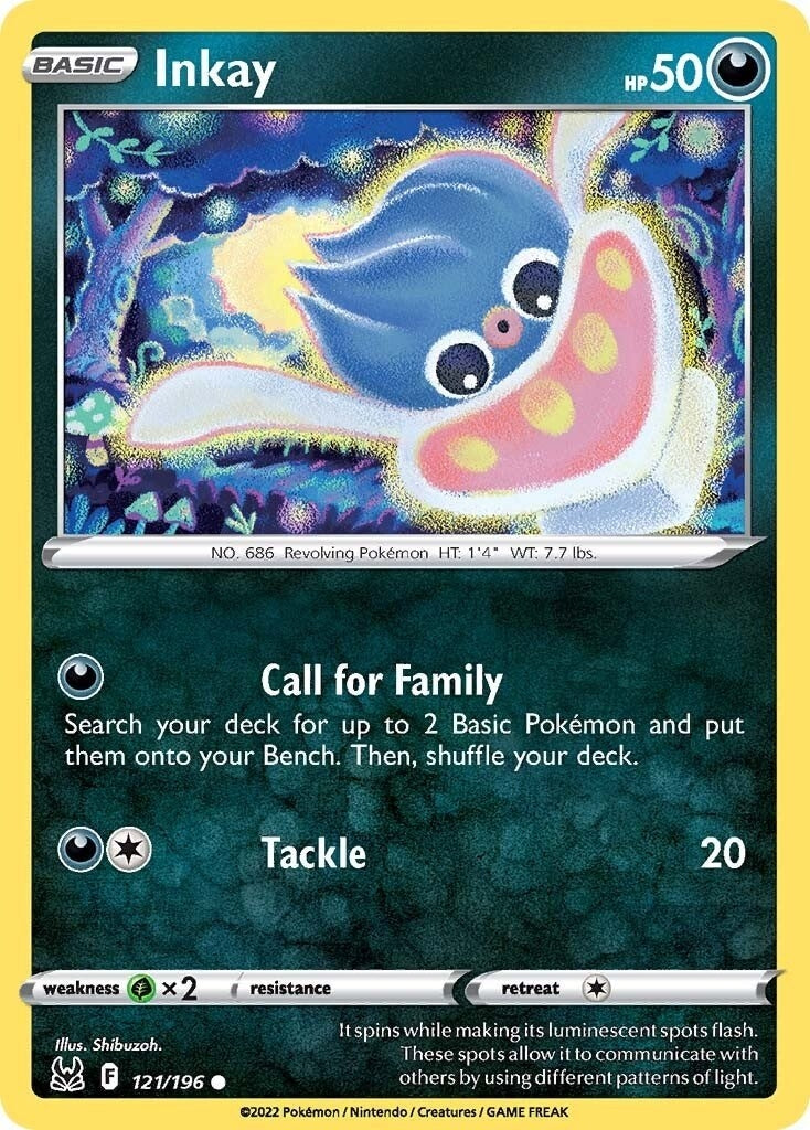 Image for Inkay (121) (121/196) - Pokemon