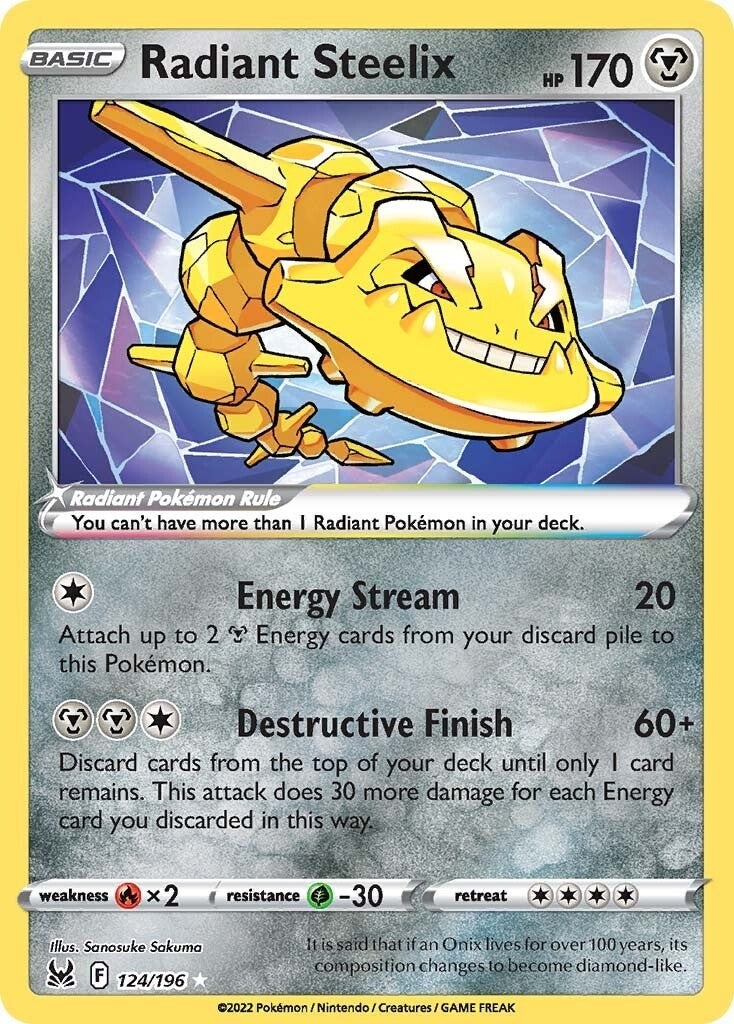 Image for Radiant Steelix (124/196) - Pokemon