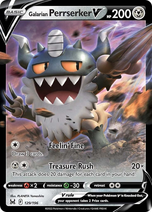 Image for Galarian Perrserker V (129/196) - Pokemon