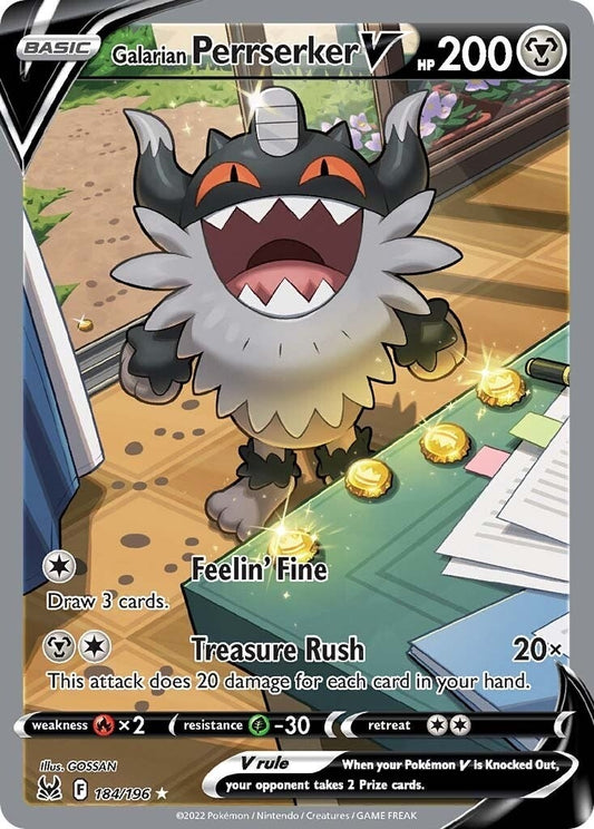 Image for Galarian Perrserker V (Alternate Full Art) (184/196) - Pokemon