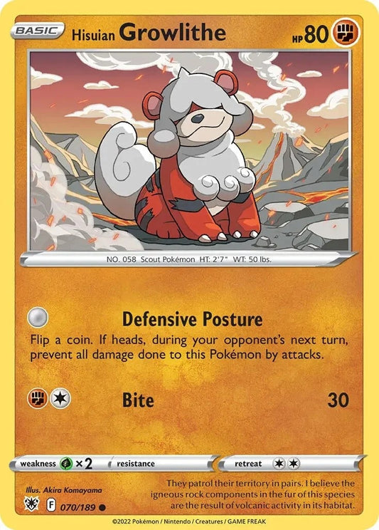 Image for Hisuian Growlithe - 070/189 (Cosmos Holo) (070/189) - Pokemon